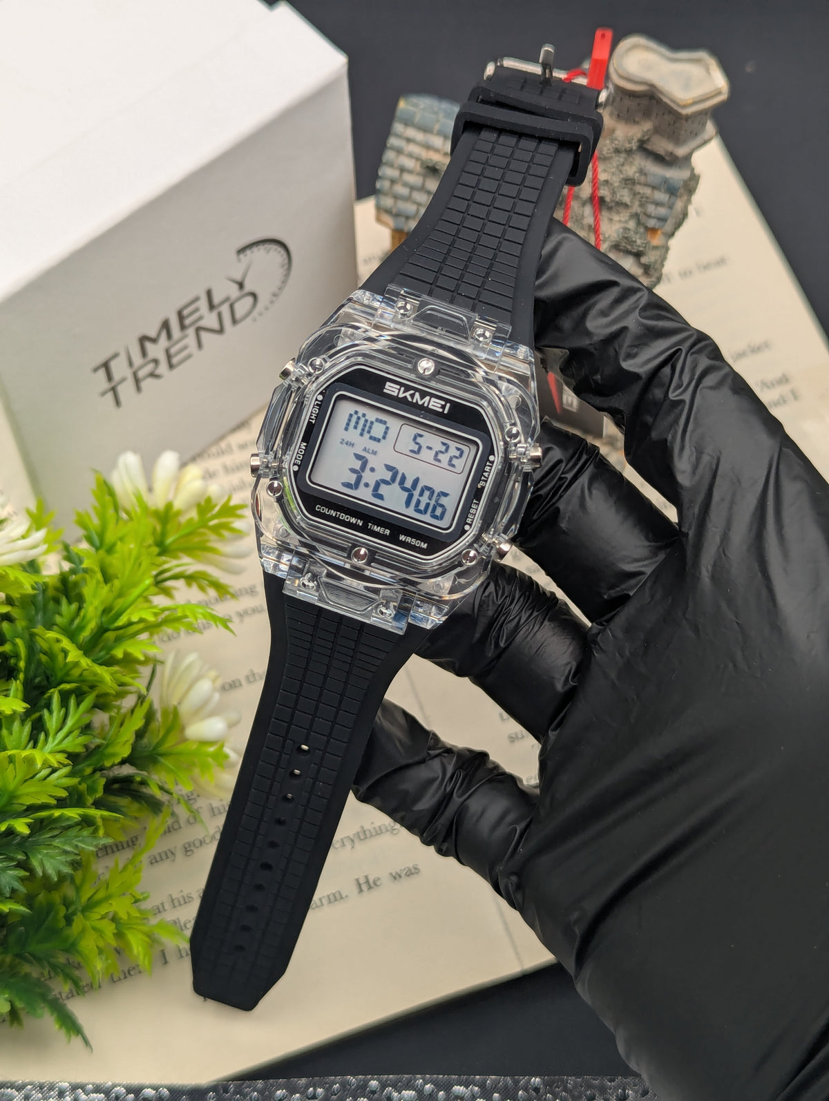 Skmei 2683 Casual Transparent Digital Watch