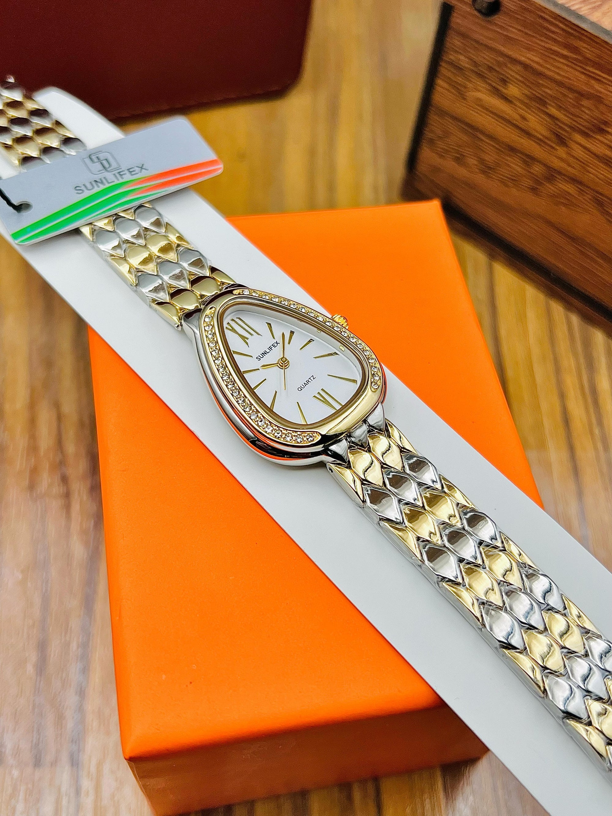 Suniflex Ladies Oval Jewellery Watch