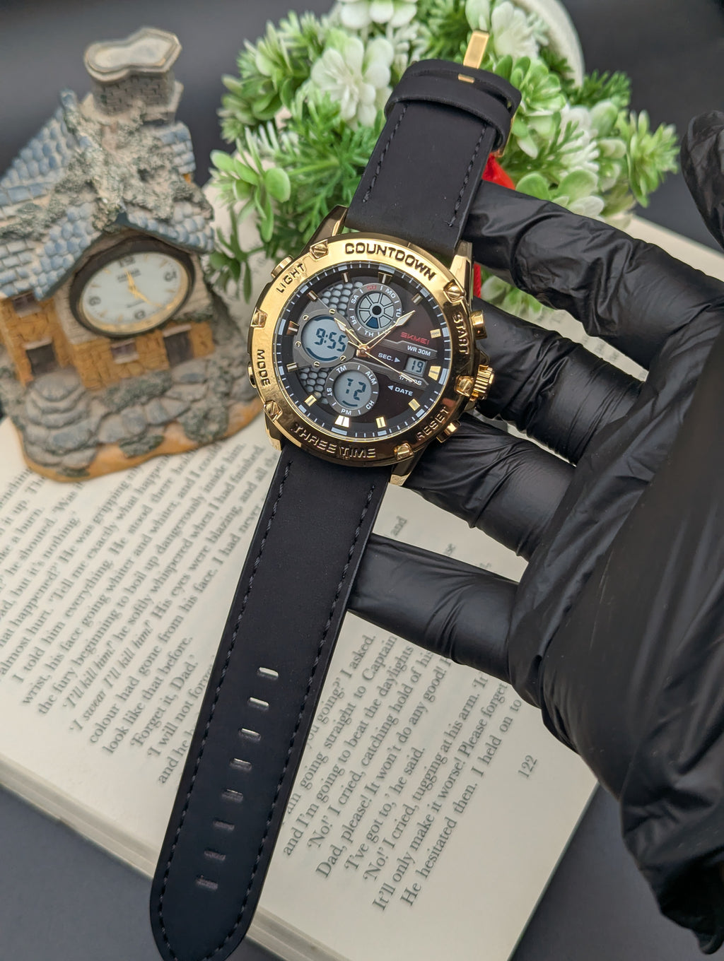 Skmei  Dual Time Leather 2502