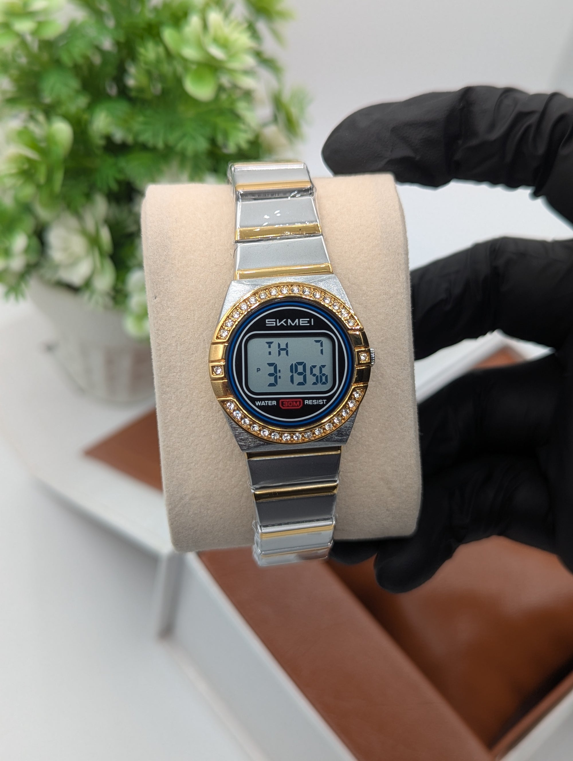 Skmei 2446 Stone Studded Ladies Digital Watch