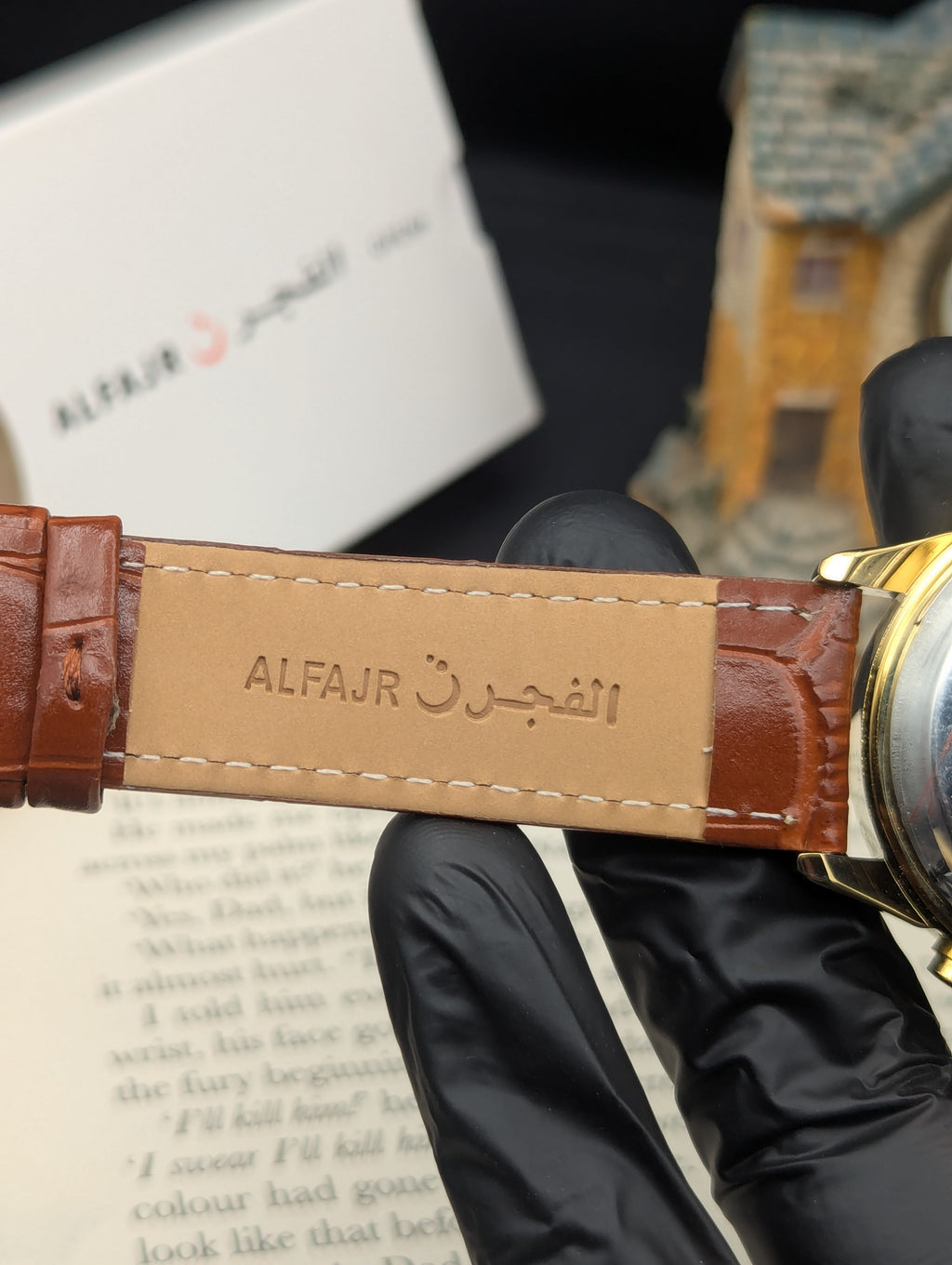 Al Fajar Leather Double Time Watch