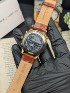 Al Fajar Leather Double Time Watch