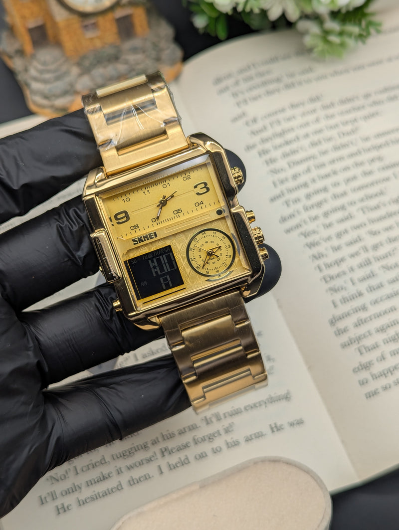 Skmei Triple Time 1584 Golden