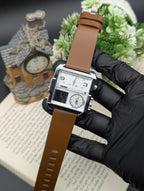 Skmei Leather Triple Time 1584