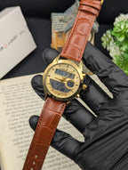 Al Fajar Leather Double Time Watch
