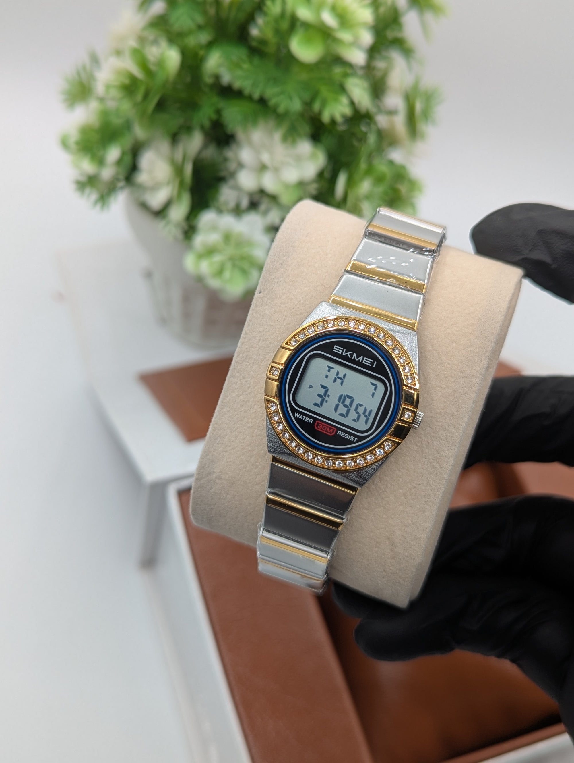 Skmei 2446 Stone Studded Ladies Digital Watch
